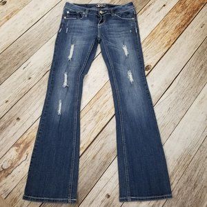 Soundgirl Bootcut Jeans Size 9 Distressed Embellished